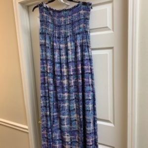 STRAPLESS TIE DYE MAXI DRESS